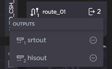 Route outputs