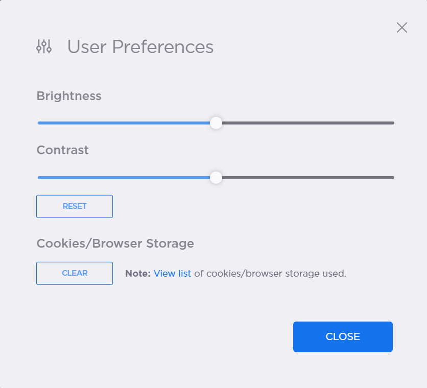 User Preferences dialog