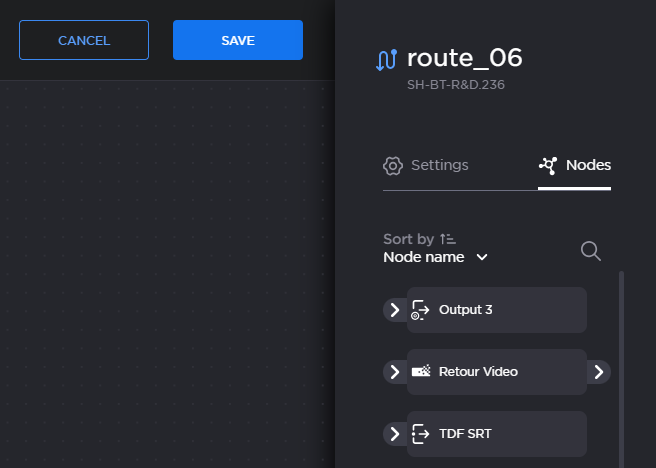 Nodes tab