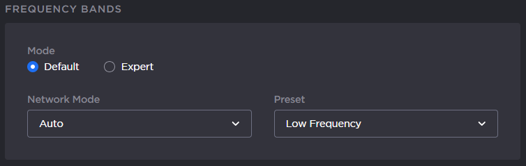 Frequency Bands Default