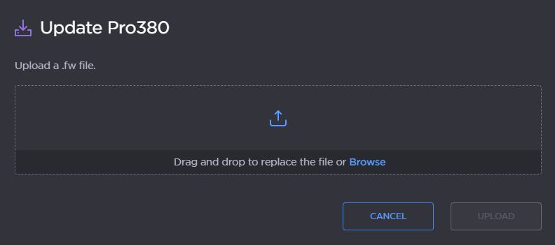 Upload dialog