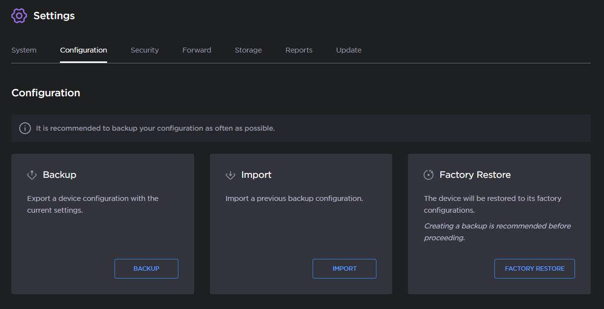 System Configuration Options