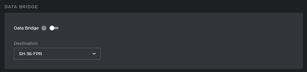 Data Bridge settings