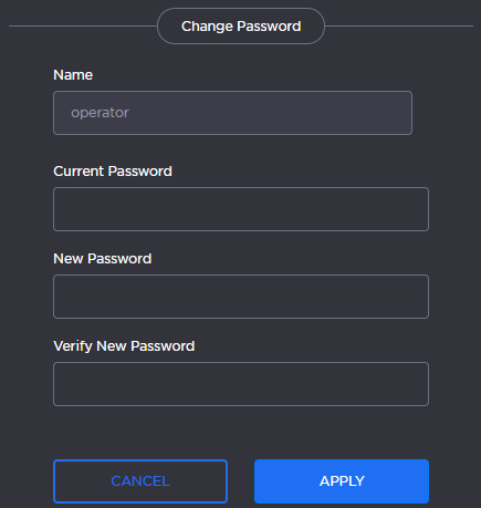 Change Password Dialog