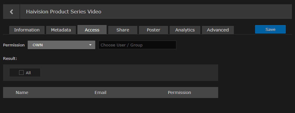 Video Permissions