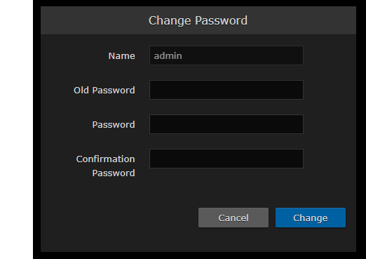 Change Password dialog