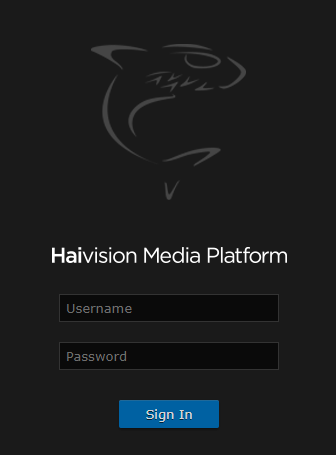 HMP Web Sign-in Screen