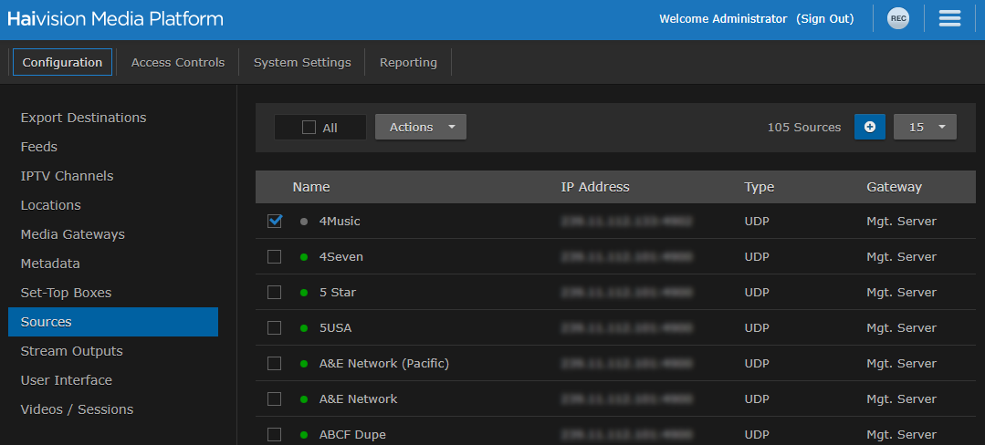 Example Admin Sources List