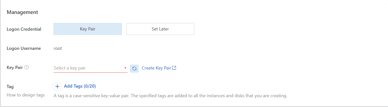 Create Key Pair