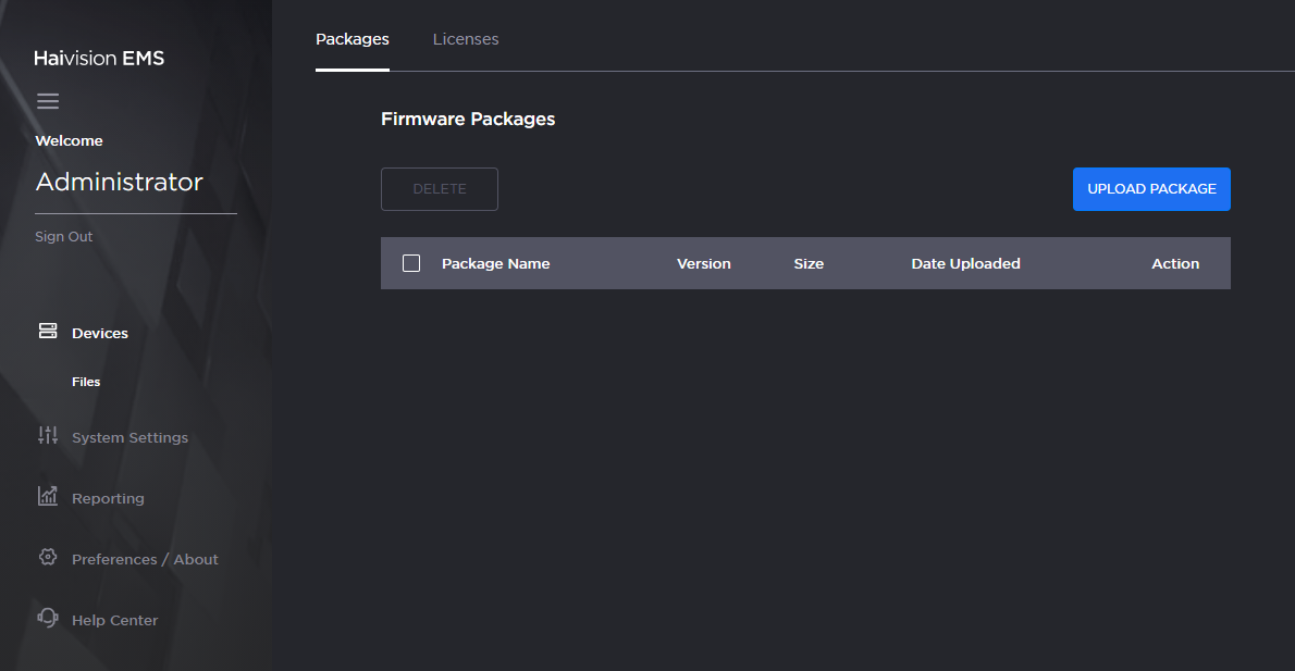 Packages Pane