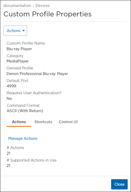 Custom Profile Properties Panel