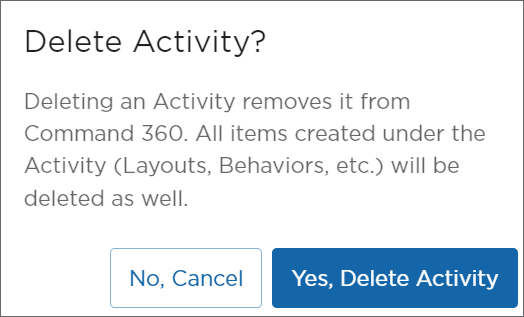 Delete Activity Confirmation Prompt