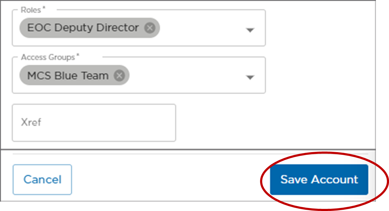 Save Account Button
