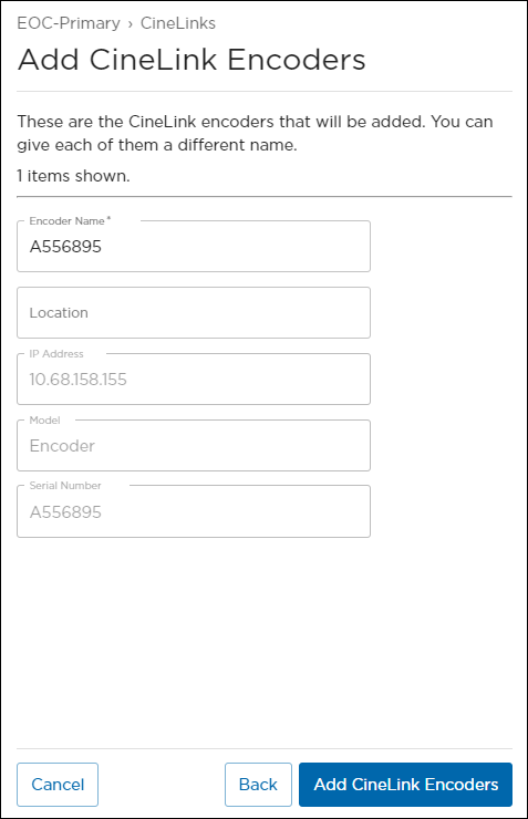 Encoder Details