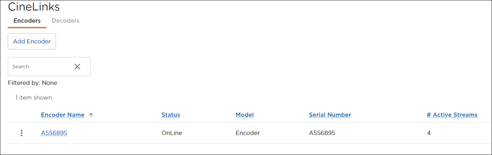 Encoder Summary