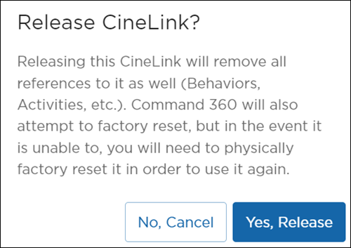 Release CineLink Prompt