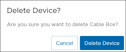 Delete Device Confirmation Prompt