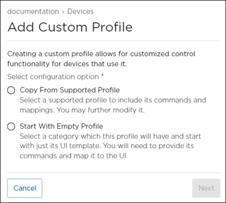 Add Custom Profile Panel