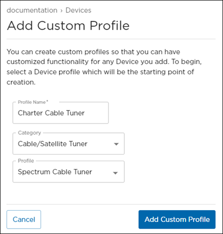 Copy Custom Profile Panel