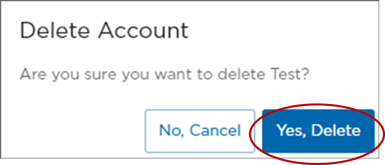 Delete Account Confirmation Prompt