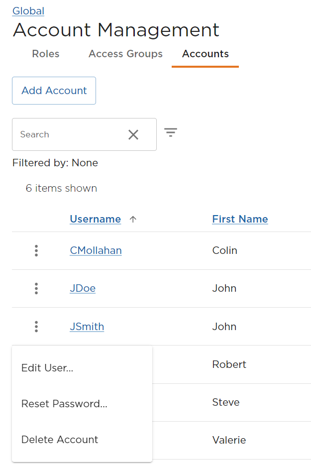 Account Options