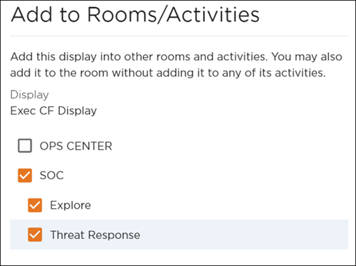 Adding Display to Rooms