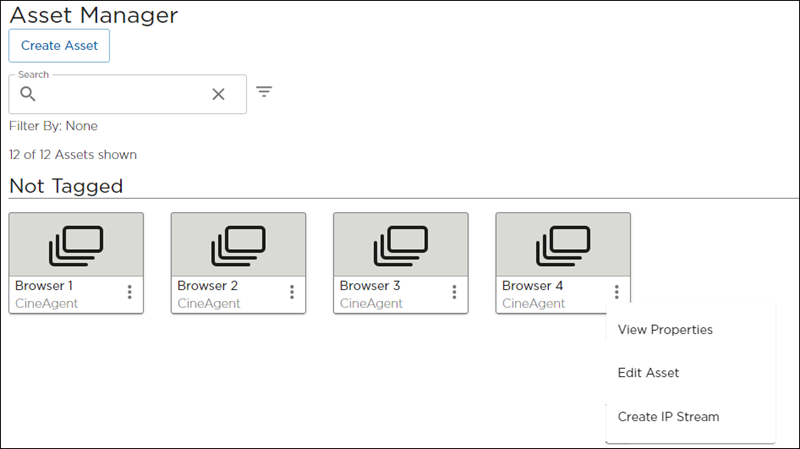 Browser Asset Options