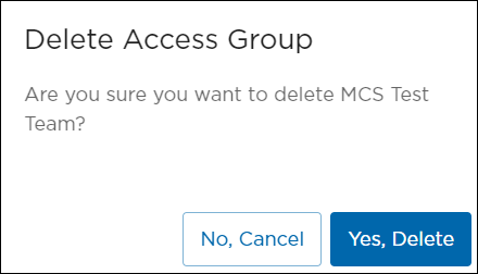 Delete Access Group Prompt