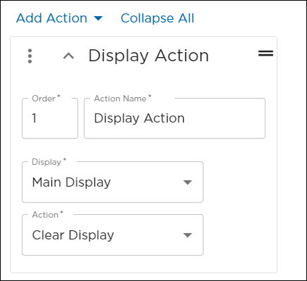 Display Action Example