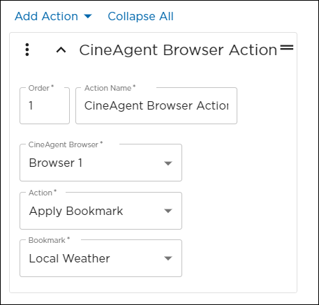 CineAgent Browser Behavior Action