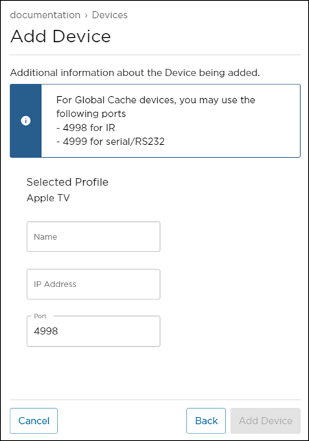 New Device Additional Info Fields