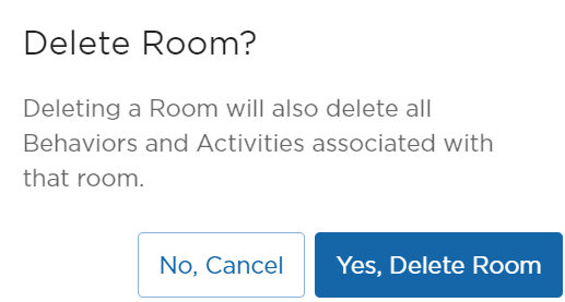 Delete Room Confirmation Prompt