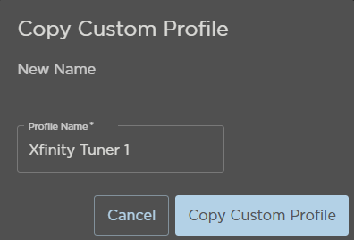 Copy Custom Profile Modal
