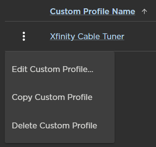 Custom Profile Options