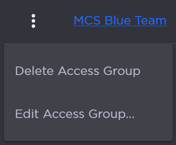 Access Group Options