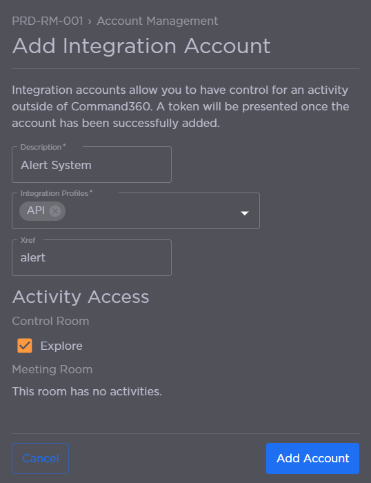 Integration Account Description and Role Fields