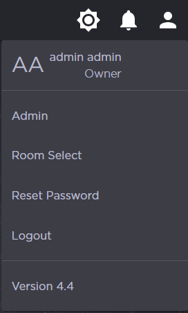 Admin User Menu Example