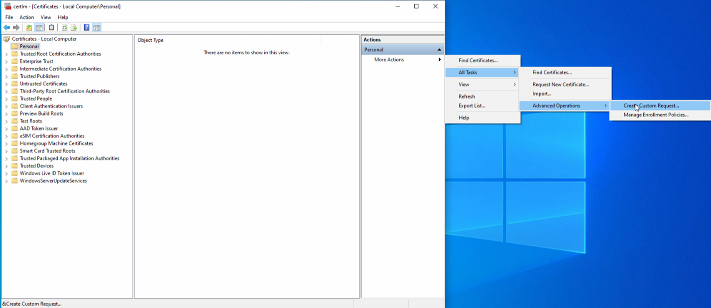 Creating a Custom Request