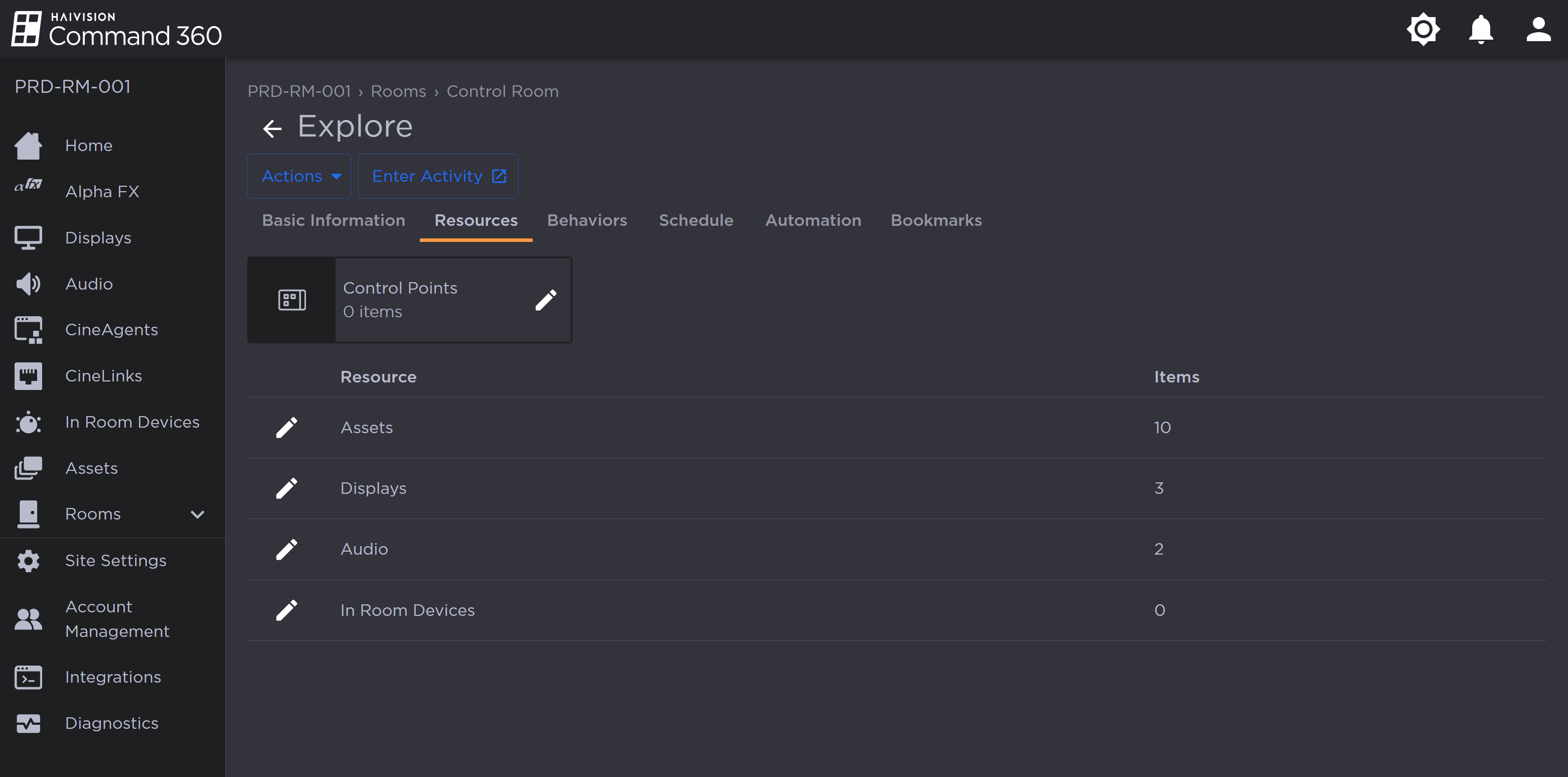 Activity Resources Tab