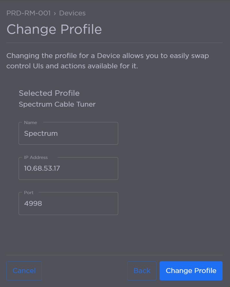 Change Profile Fields