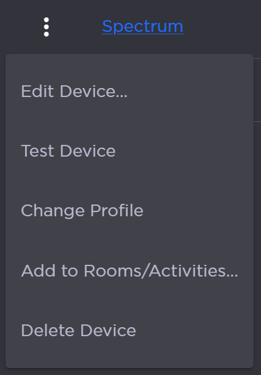 Device Options Menu