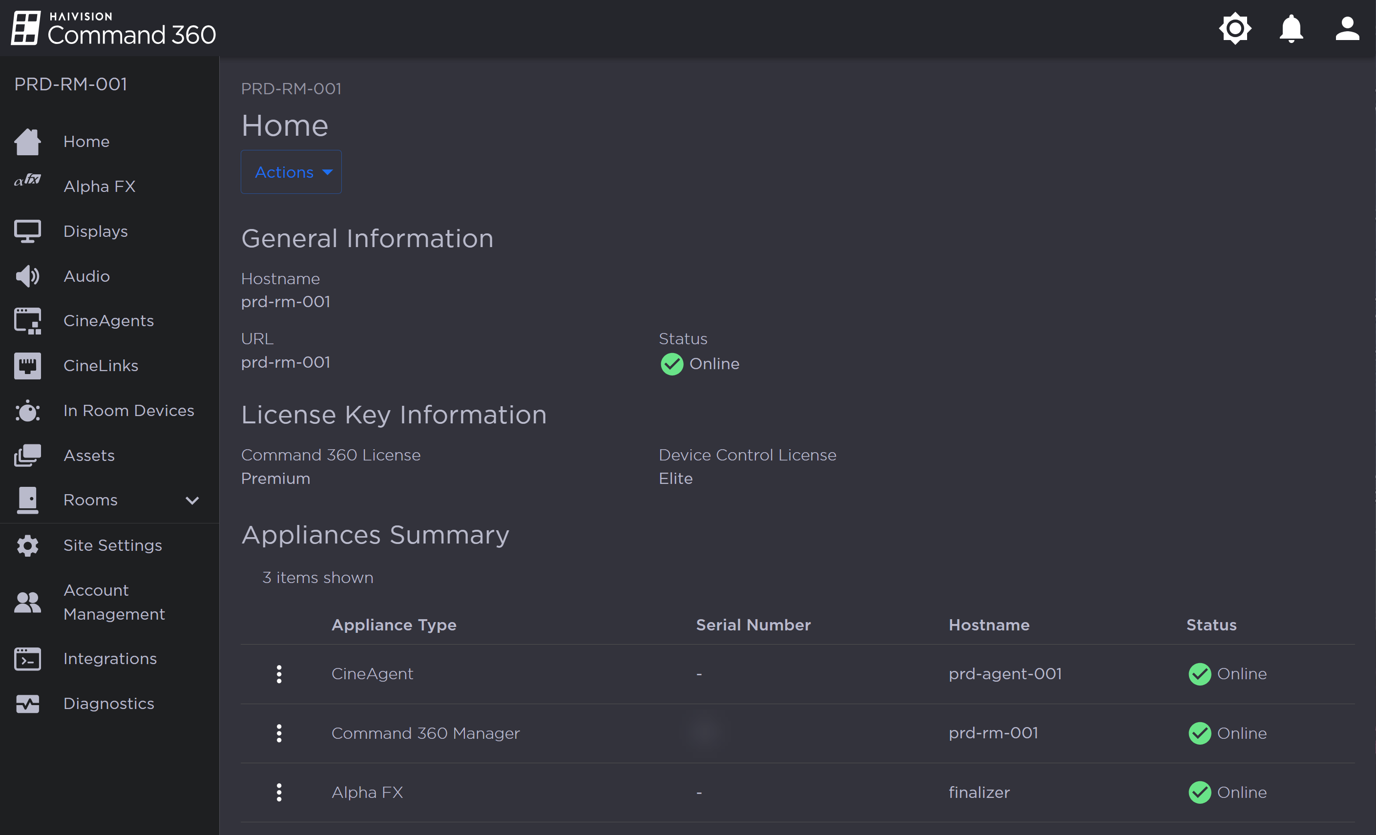 Admin Home Page