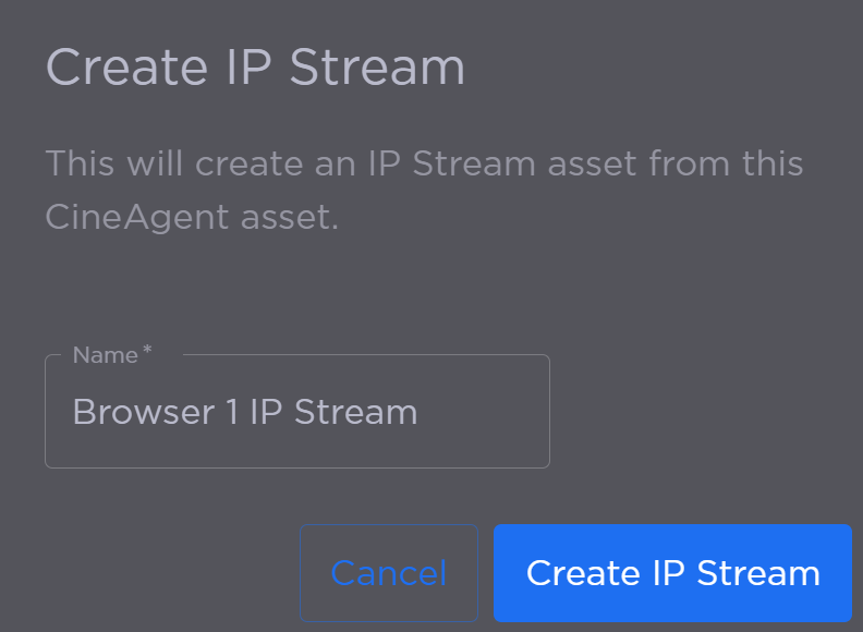 IP Stream Name