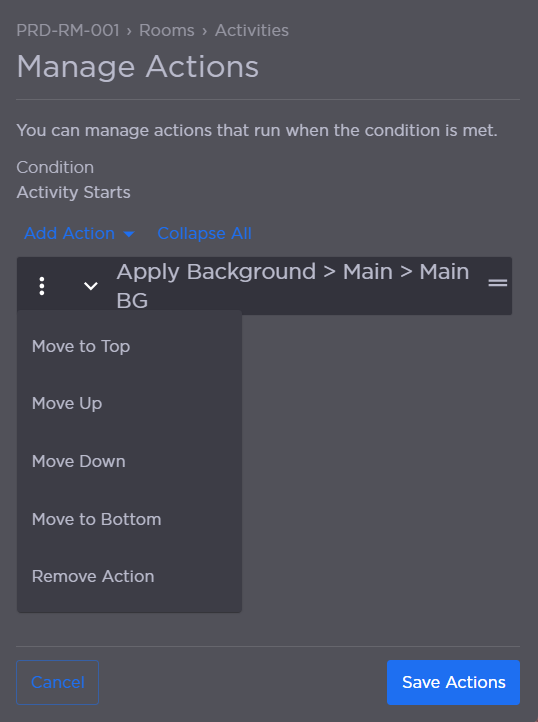 Action Options