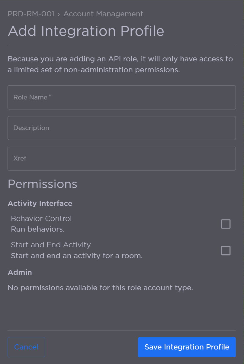 Add Integration Profile Fields