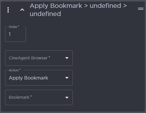 CineAgent Browser Apply Bookmark Action