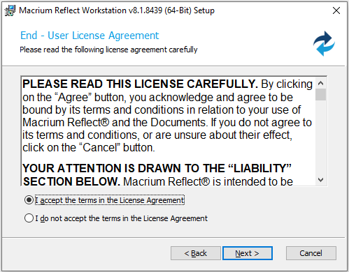 Macrium Reflect EULA